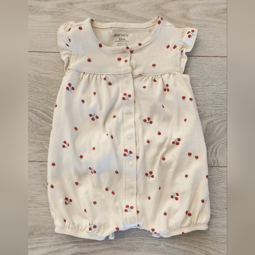 Carter's Strawberry Print Kids Romper